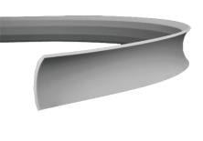 Карниз гибкий Европласт 1.50.165 Пенополиуретан 2000*82*80 мм