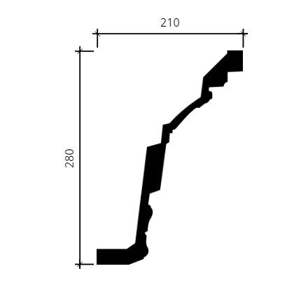 Карниз Европласт 1.50.504 Пенополиуретан 2000*276*205 мм