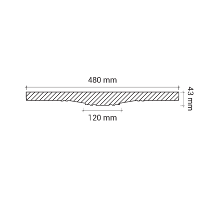 Розетка Европласт 1.56.016 Пенополиуретан 480*47 мм