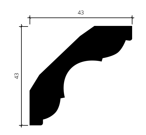 Карниз Европласт 1.50.294 Пенополиуретан 2000*43*43 мм