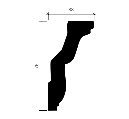 Карниз Европласт 1.50.112 Пенополиуретан 2000*74*39 мм