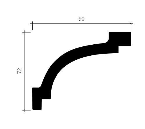 Карниз Европласт 1.50.106 Пенополиуретан 2000*71*90 мм
