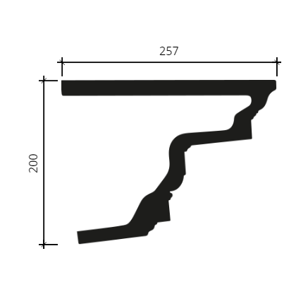 Карниз Европласт 4.31.302 Пенополиуретан 2000*200*254 мм