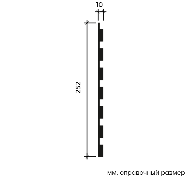 Декоративная панель Европласт U.6.59.106 Пенополистирол 2000-2800*252*10 мм