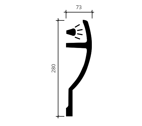 Карниз Европласт 1.50.227 Пенополиуретан 2000*280*73 мм