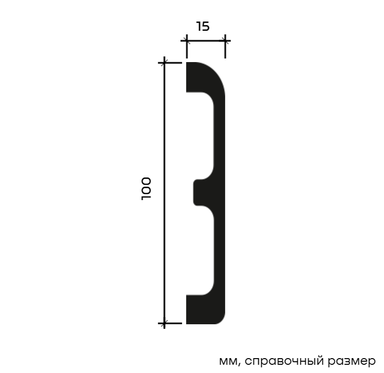 Плинтус Европласт U.6.53.121, U.6.53.122 Пенополистирол 2000*100-120*15 мм