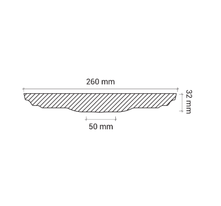 Розетка Европласт 1.56.013 Пенополиуретан 258*32 мм