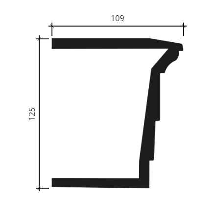 Архитрав Европласт 4.34.201 Пенополиуретан 2000*125*109 мм