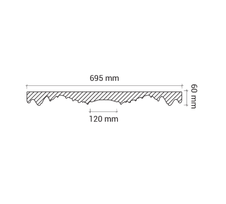 Розетка Европласт 1.56.001 Пенополиуретан 693*60 мм