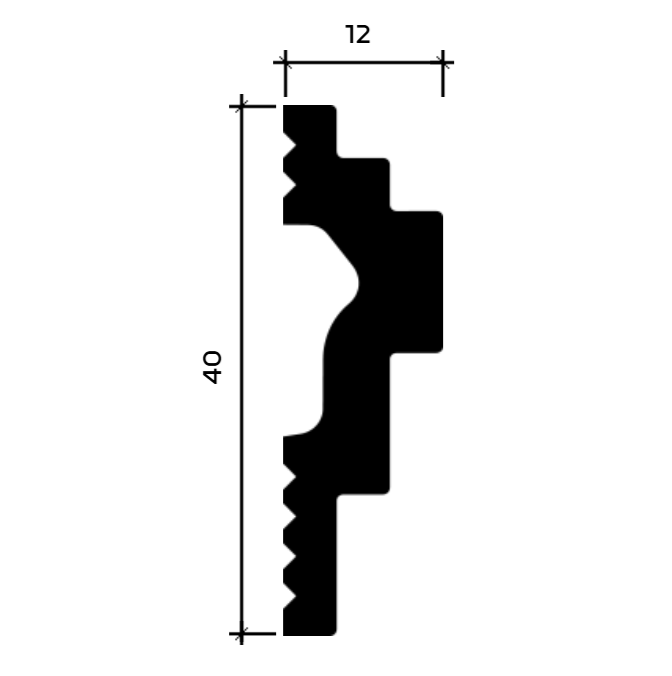 Молдинг Европласт 6.51.428 Пенополистирол 2000*40*12 мм