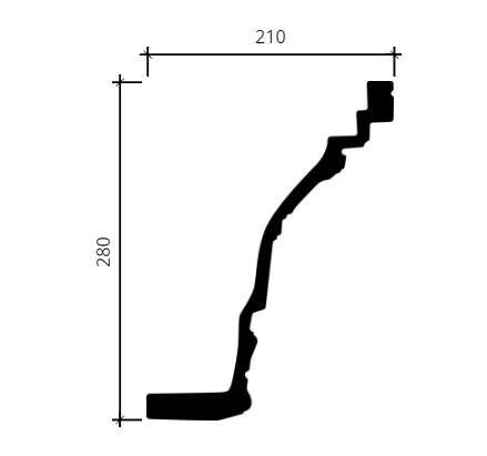 Карниз Европласт 1.50.524 Пенополиуретан 2000*277*205 мм