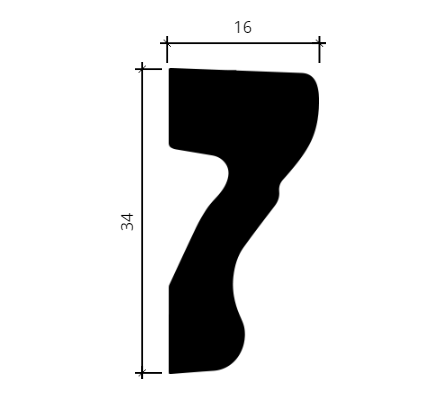Молдинг Европласт 1.51.346 Пенополиуретан 2000*34*16 мм