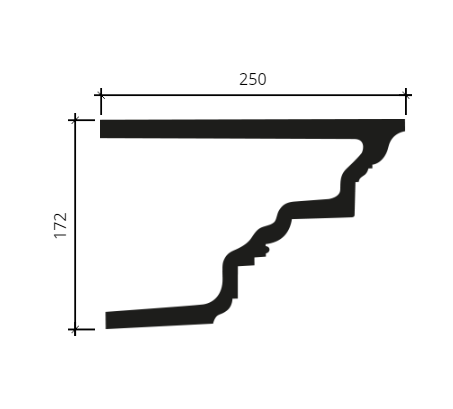 Карниз Европласт 4.31.201 Пенополиуретан 2000*170*249 мм
