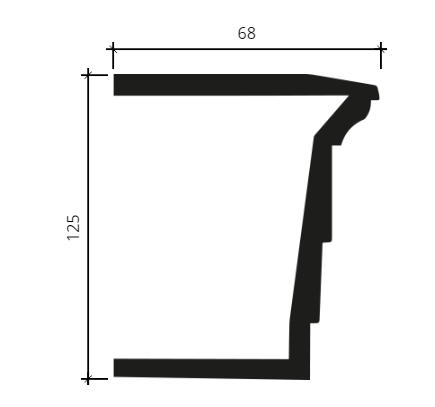 Архитрав Европласт 4.34.202 Пенополиуретан 2000*124*67 мм