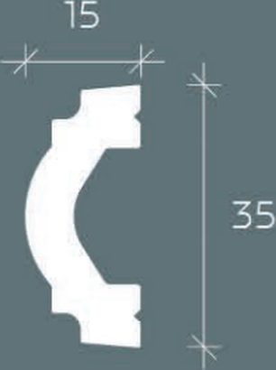 Молдинг Европласт 6.51.389 Композит 2000*35*15 мм