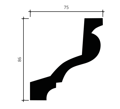 Карниз Европласт 1.50.129 Пенополиуретан 2000*85*74 мм