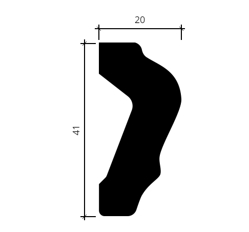 Молдинг Европласт 1.51.375 Пенополиуретан 2000*41*20 мм