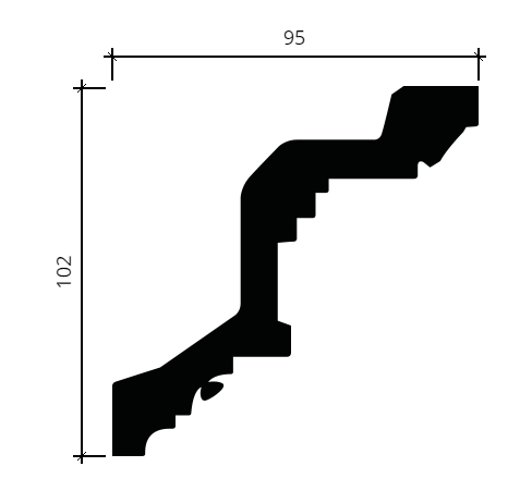Карниз Европласт 1.50.169 Пенополиуретан 2000*99*96 мм