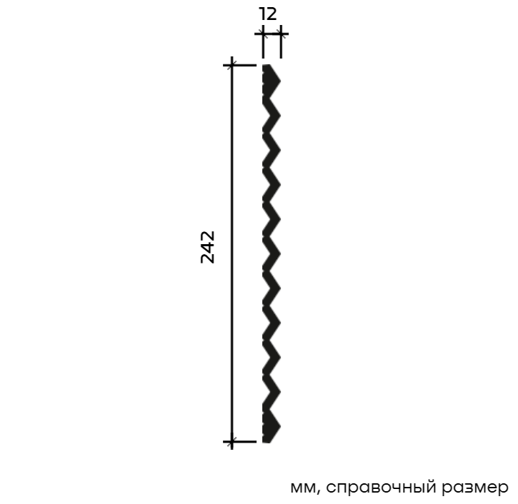 Декоративная панель Европласт U.6.59.104 Пенополистирол 2000-2800*242*12 мм