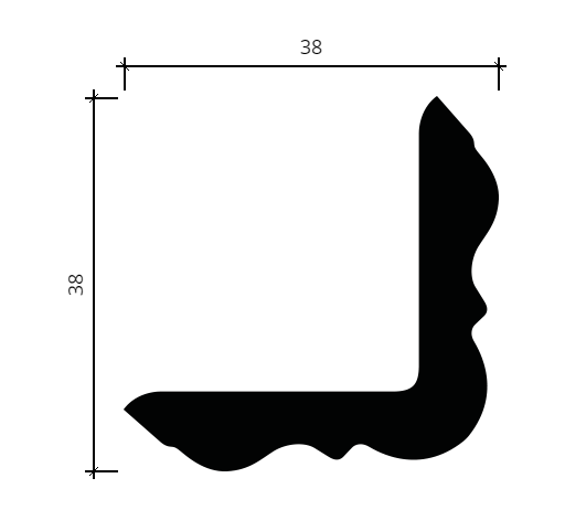 Карниз гибкий Европласт 1.50.257 Пенополиуретан 2000*39*39 мм