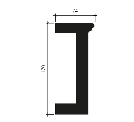Фриз Европласт 4.03.302 Пенополиуретан 2000*170*74 мм
