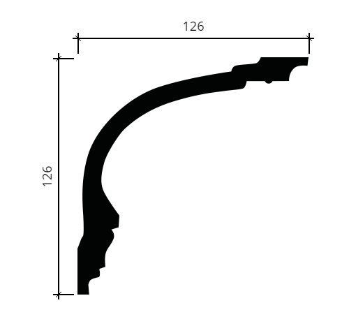 Карниз Европласт 1.50.164 Пенополиуретан 2000*126*126 мм