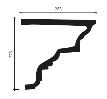 Карниз Европласт 4.01.201 Пенополиуретан 2000*280*276 мм