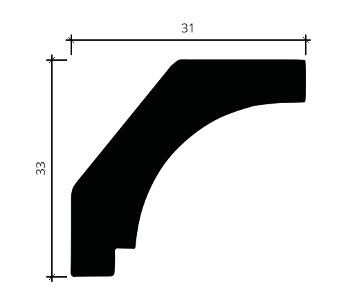 Карниз Европласт 1.50.157 Пенополиуретан 2000*33*31 мм