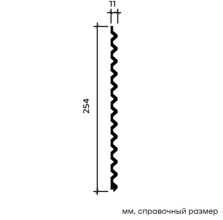 Декоративная панель Европласт 6.59.113 Пенополистирол 2000-2800*254*11 мм