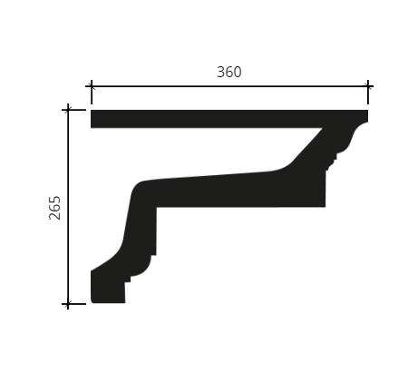 Карниз Европласт 4.01.103 Пенополиуретан 2000*263*360 мм