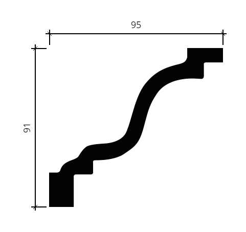 Карниз Европласт 1.50.126 Пенополиуретан 2000*93*90 мм