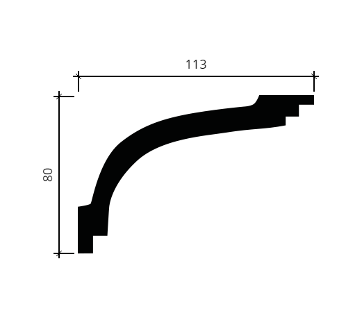 Карниз Европласт 1.50.170 Пенополиуретан 2000*79*113 мм