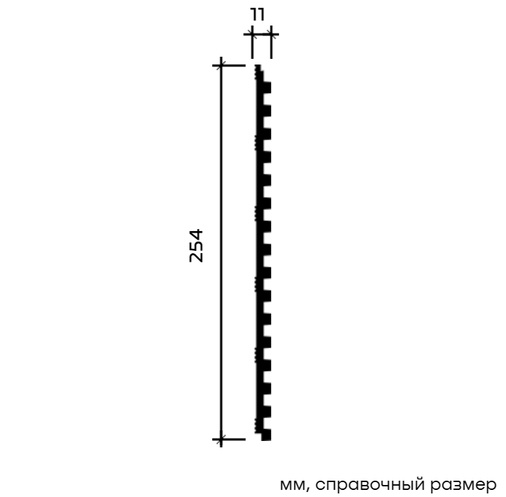 Декоративная панель Европласт 6.59.114 Пенополистирол 2000-2800*254*11 мм