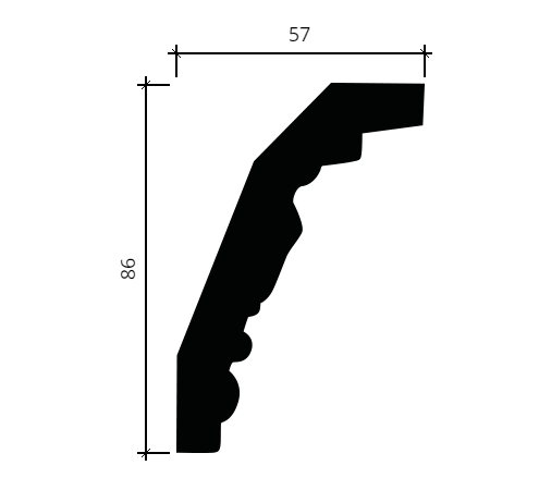Карниз Европласт 1.50.274 Пенополиуретан 2000*86*55 мм