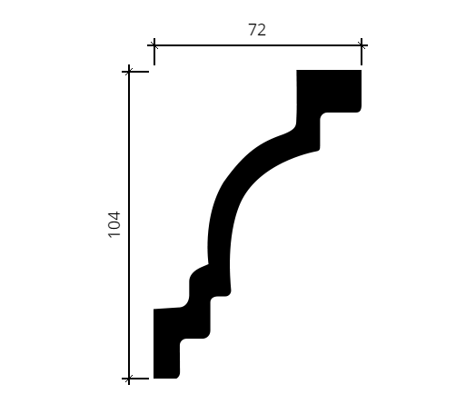 Карниз Европласт 1.50.249 Пенополиуретан 2000*104*72 мм