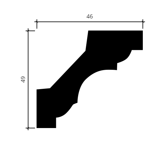 Карниз Европласт 1.50.115 Пенополиуретан 2000*49*46 мм